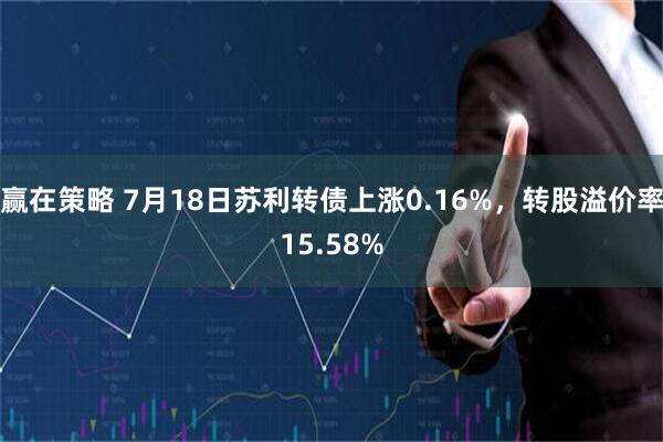赢在策略 7月18日苏利转债上涨0.16%，转股溢价率15.58%